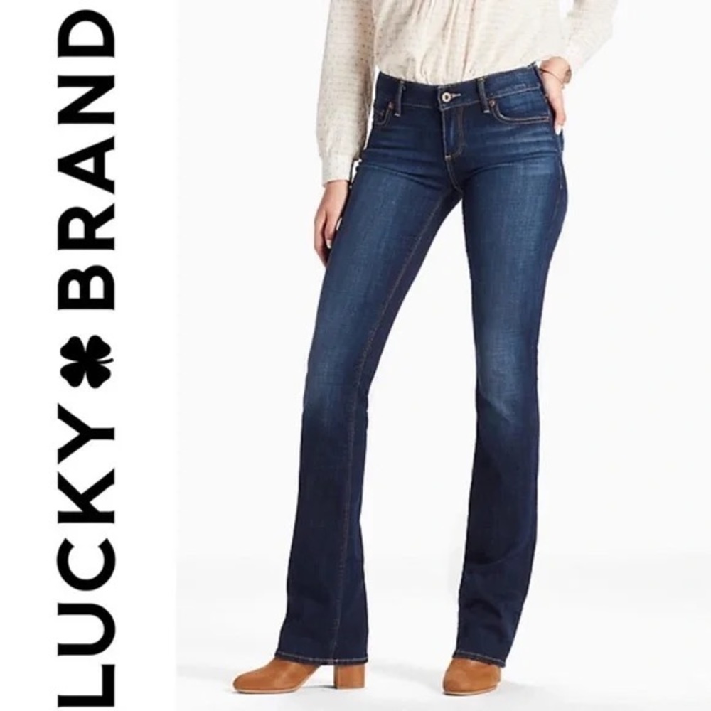 Lucky Brand Sofia Boot Cut Dark Wash Women’s Mid-Rise Jeans (Size 14/32 Ankle)